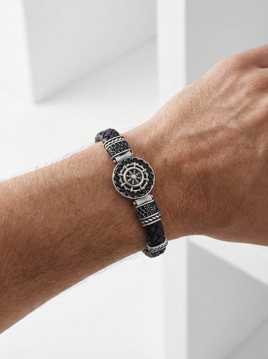 Cagliari Timone - Hakiki Deri Erkek Bileklik