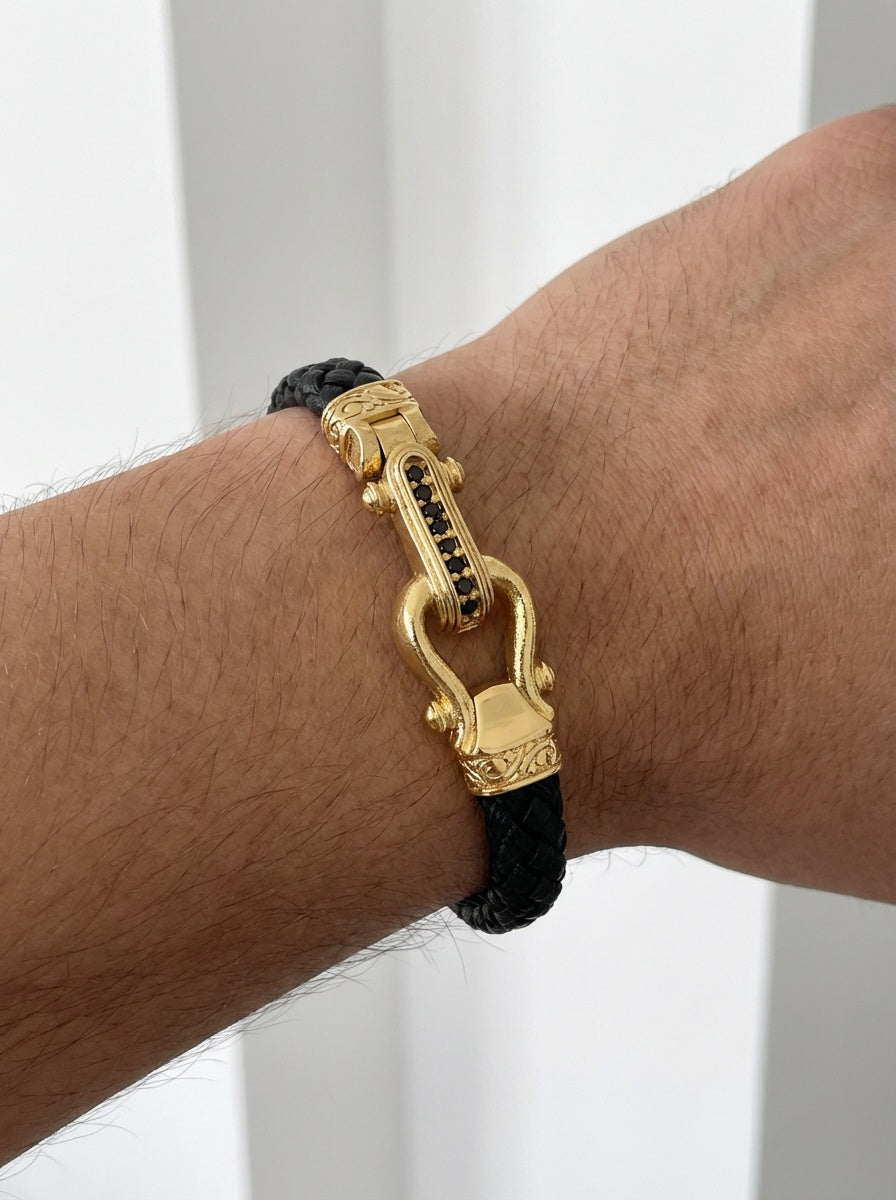 Napoli Manetta - Hakiki Deri Erkek Bileklik